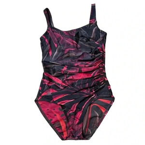 Speedo Women's Pink Print One Piece Swimwear Size 10